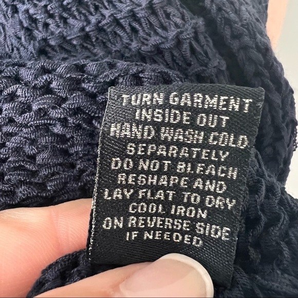 Catherine Malandrino Navy Blue Drape Open Cardigan - Picture 9 of 11